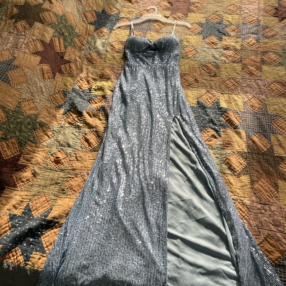 retro navy blue dress Zapakasa Women Sparkly Lake Blue Sequin Long Pageant Dress with Cape  Sweetheart Mermaid Prom Dress with Sleeves